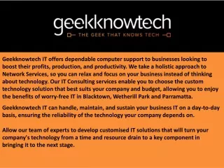 Cloud Services Sydney-Geekknowtech