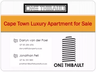 Cape Town Luxury Apartment for Sale