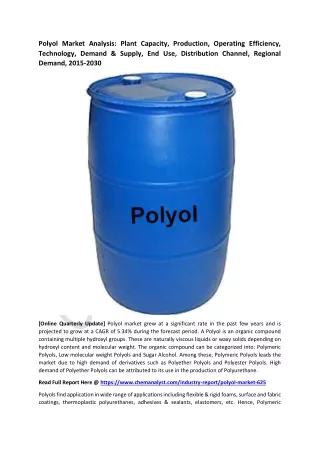polyol market analysis plant capacity production