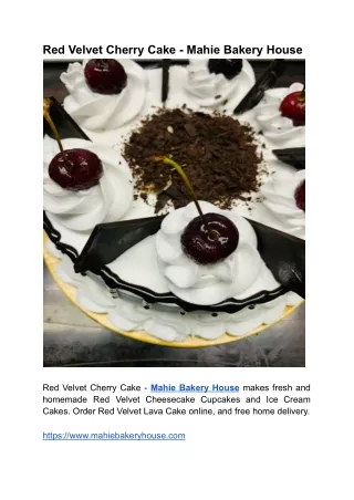 Red Velvet Cherry Cake - Mahie Bakery House