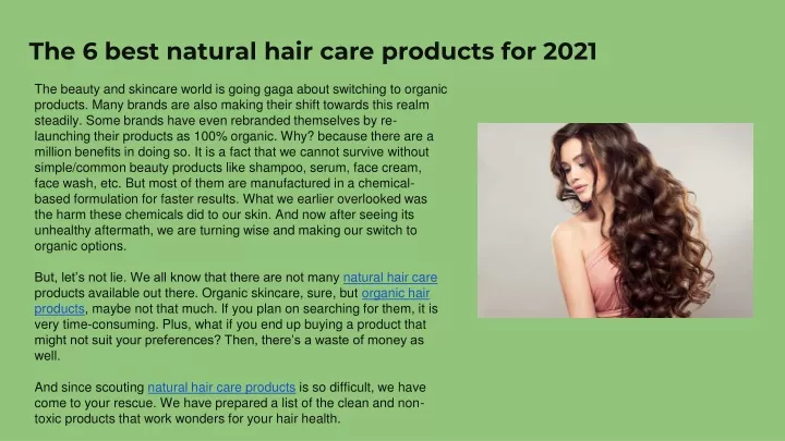 the 6 best natural hair care products for 2021