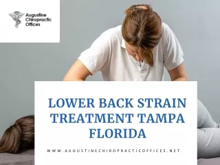 Lower back strain treatment Tampa Florida
