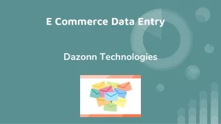 E Commerce Data Entry