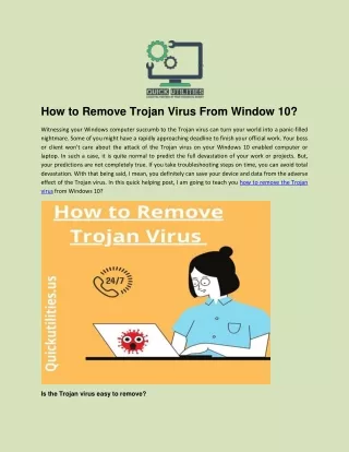 How to Remove Trojan Virus From Window 10