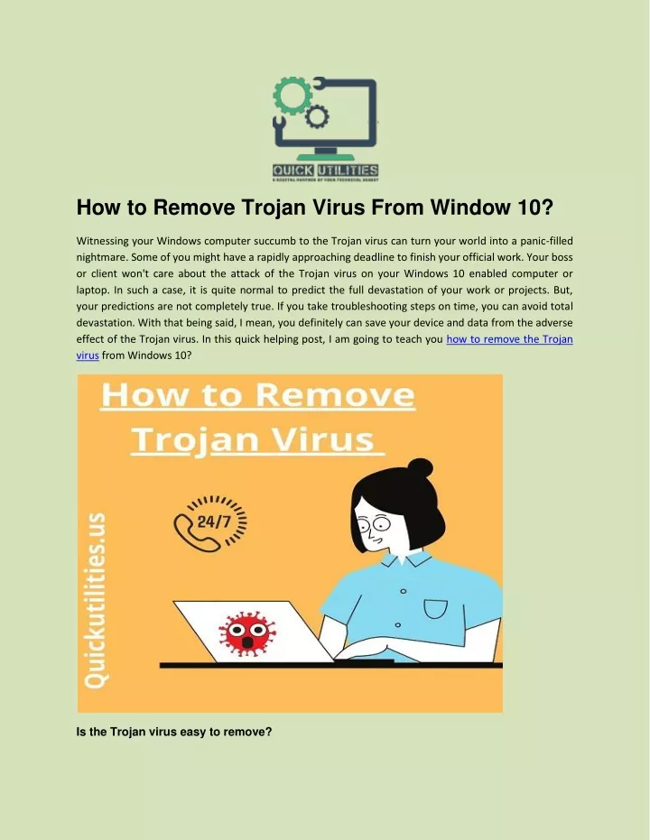 how to remove trojan virus from window