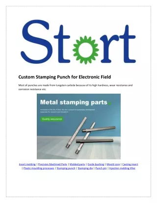 custom stamping punch for electronic field