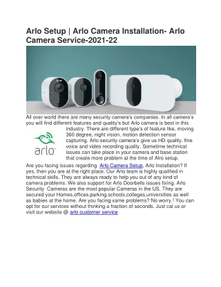 What is Arlo Camera- Setup & Installation - Arlo Customer Service