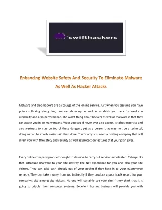 malware and also hackers are a scourge