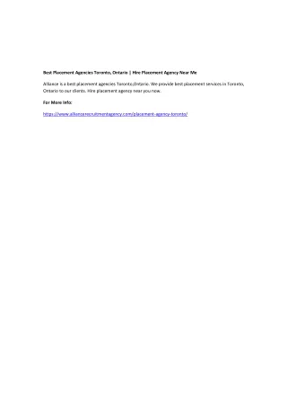 best placement agencies toronto ontario hire