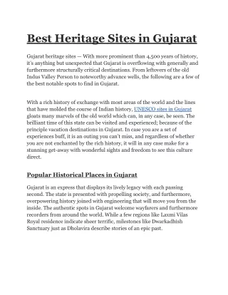 UNESCO sites in Gujarat