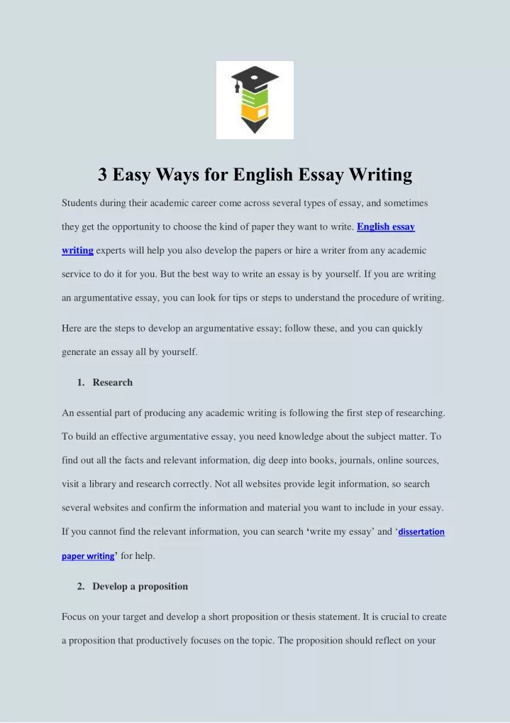 3 easy ways for english essay writing