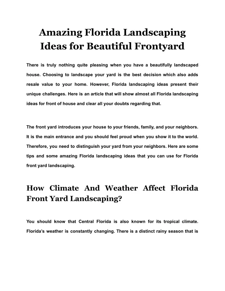 amazing florida landscaping ideas for beautiful