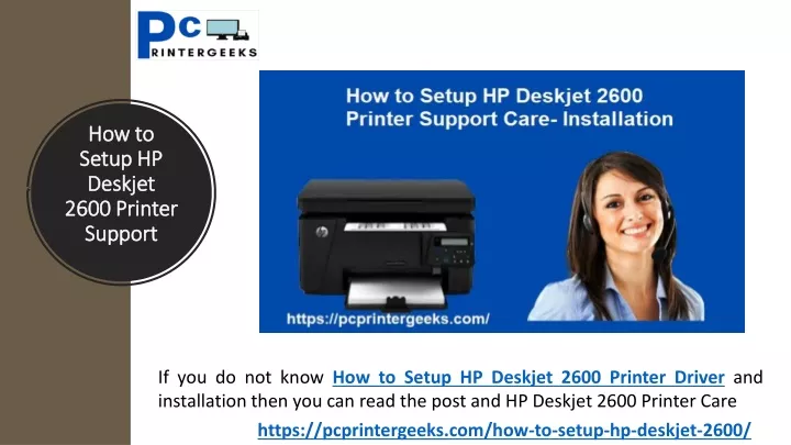 how to setup hp deskjet 2600 printer support