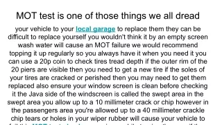 mot test is one of those things we all dread