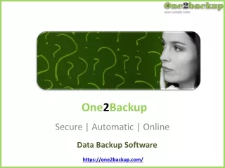 one 2 backup