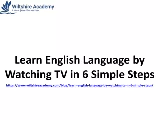 Learn English Language by Watching TV in 6 Simple Steps
