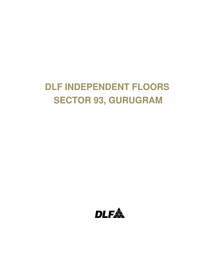 dlf independent floors sector 93 gurugram