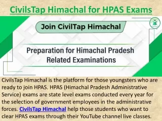 CivilsTap Himachal for HPAS Exams