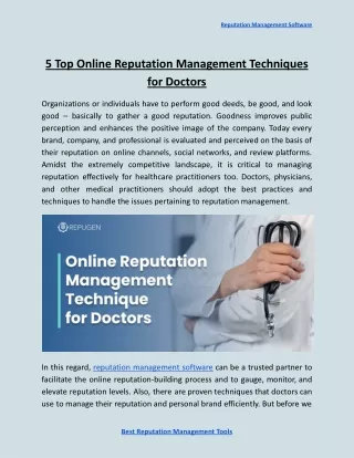 reputation management software
