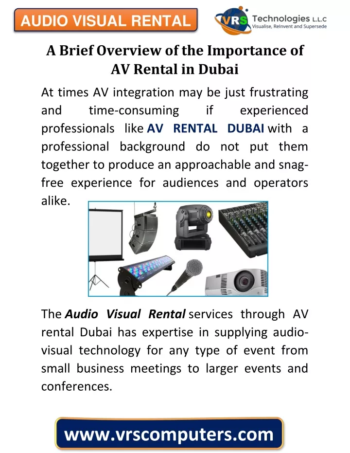 audio visual rental