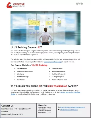 UX UI Design Training - CIT
