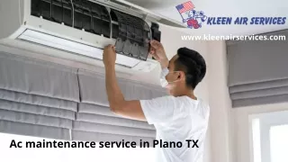 Ac maintenance service in Plano TX