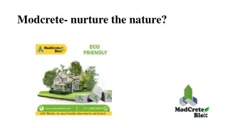 modcrete nurture the nature
