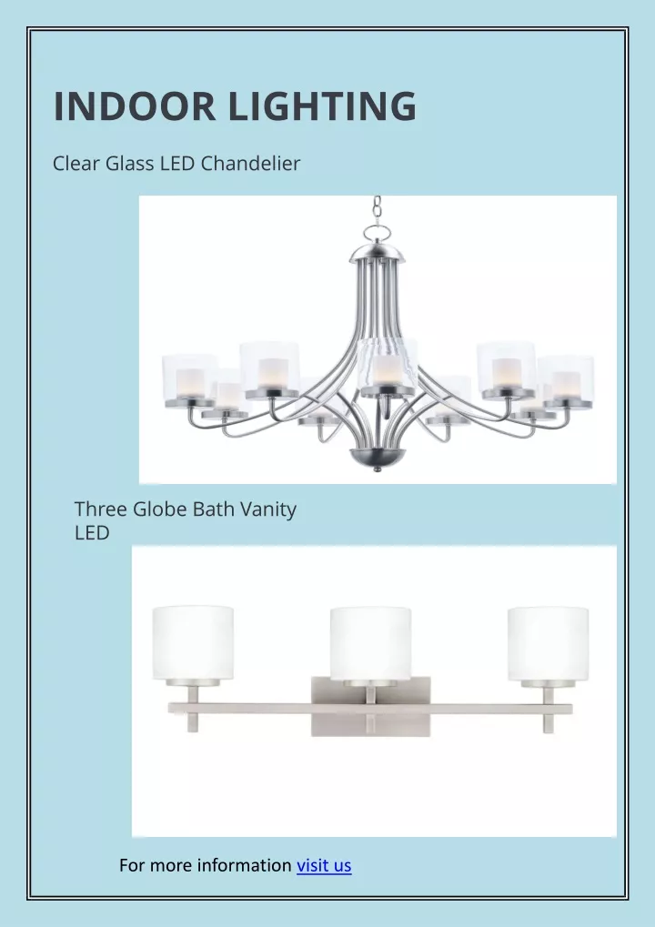indoor lighting clear glass led chandelier