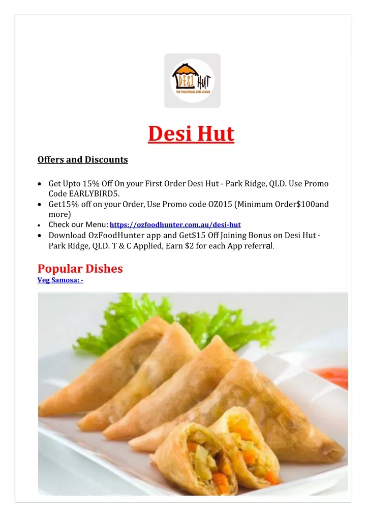 desi hut offers and discounts get upto