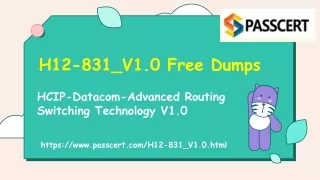 h12 831 v1 0 free dumps