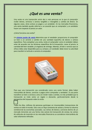 qu es una venta