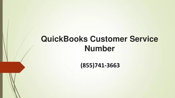 quickbooks customer service number