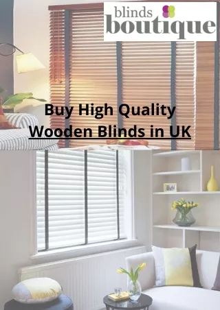 Buy High Quality Wooden Blinds In UK