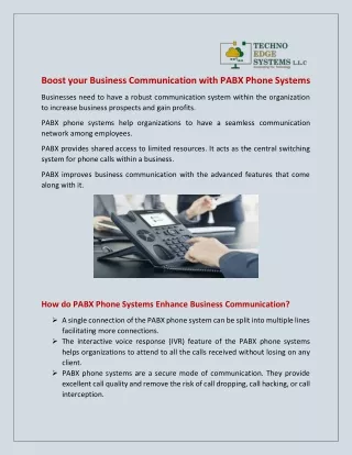 boost your business communication with pabx phone