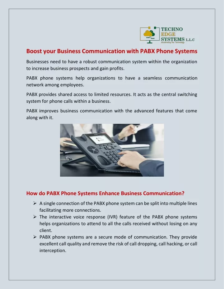 boost your business communication with pabx phone