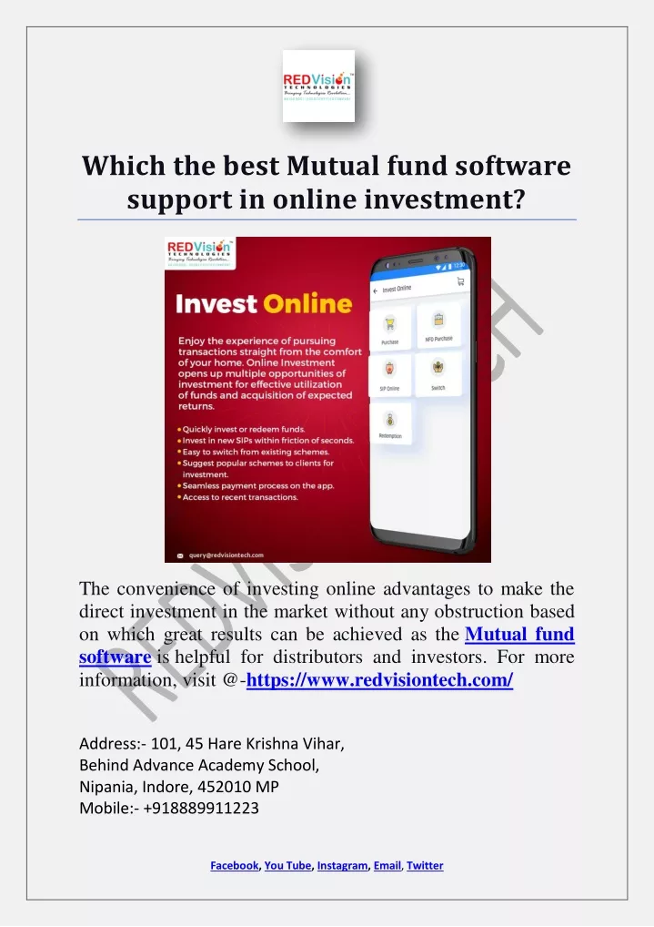 which the best mutual fund software support