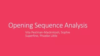 opening sequence analysis