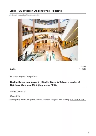 malls ss interior decorative products