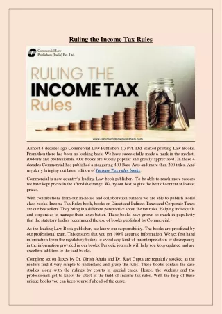 Ruling the Income Tax Rules -