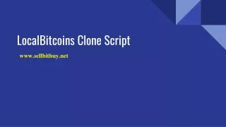 LocalBitcoins Clone Script-To Deply a crypto trading platform like localbitcoins