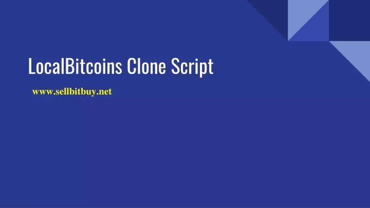 localbitcoins clone script