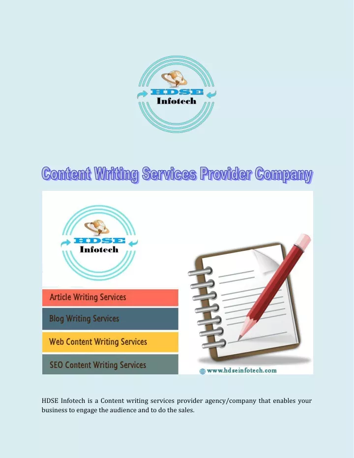hdse infotech is a content writing services