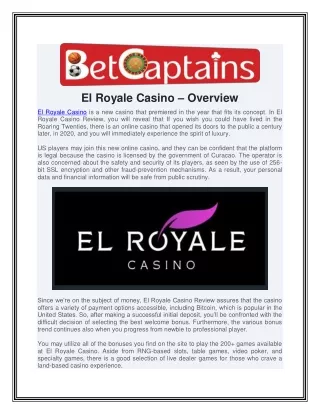 El Royale Casino – Overview