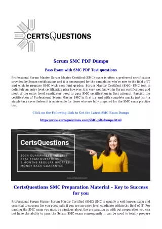 Road to Success in SMC Exam Questions with SMC PDF Dumps
