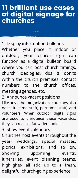 11 brilliant use cases of digital signage for churches
