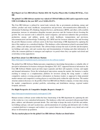 best report on core hr software market 2021