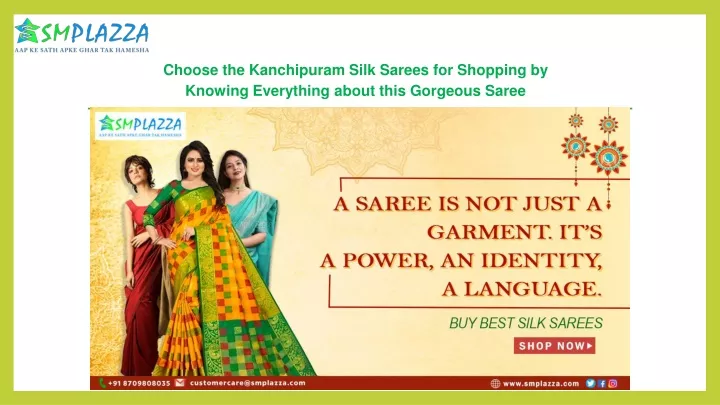 choose the kanchipuram silk sarees for shopping