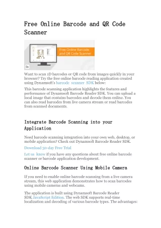 free online barcode and qr code free online