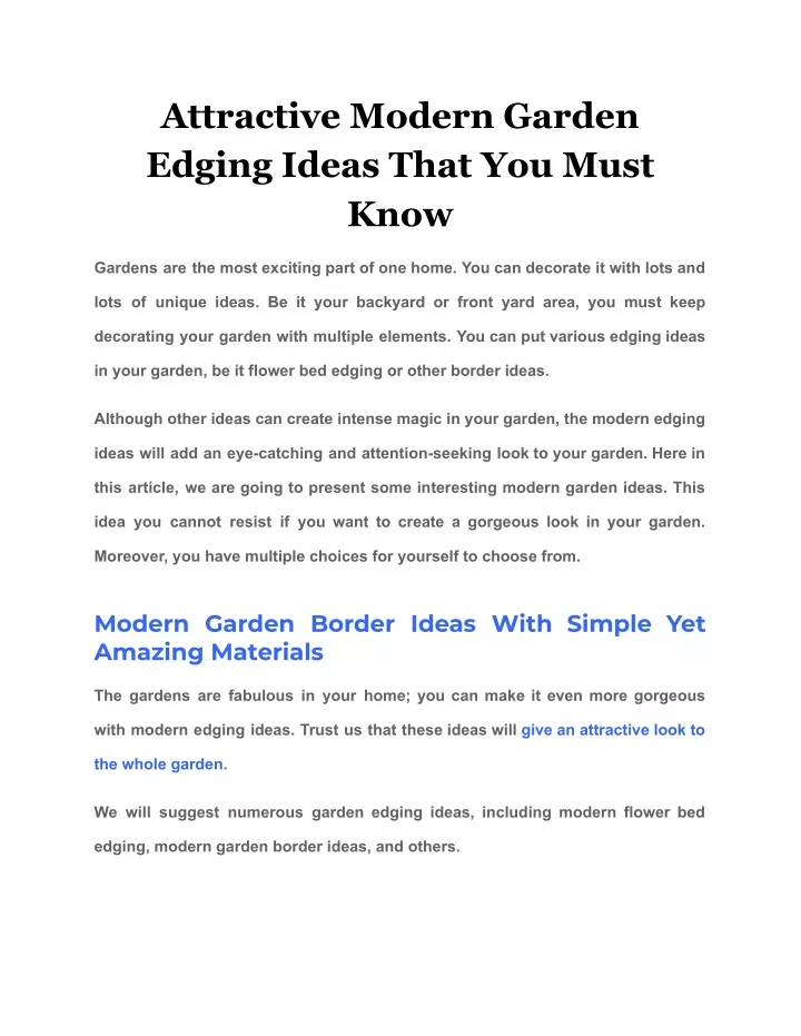 attractive modern garden edging ideas that