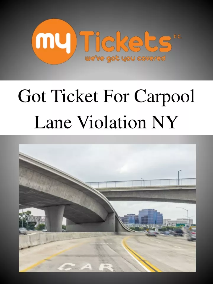 got ticket for carpool lane violation ny